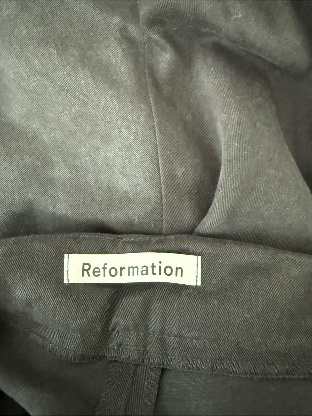 Reformation Black High-Rise Wide-Leg Trousers size 12 - Picture 3 of 11